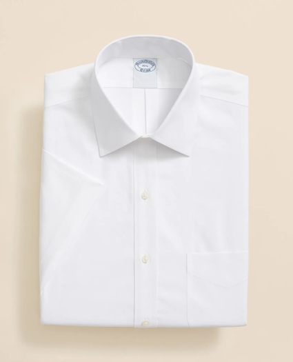 Stretch Supima&reg; Cotton Non-Iron Ainsley Collar, Short-Sleeve Dress Shirt, image 2