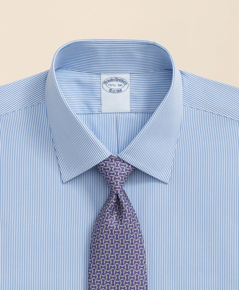 Pure Supima® Cotton Regular-Finish Ainsley Collar, Mini Stripe Dress Shirt, image 2