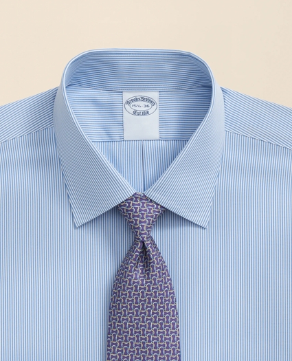 Pure Supima® Cotton Regular-Finish Ainsley Collar, Mini Stripe Dress Shirt, image 2
