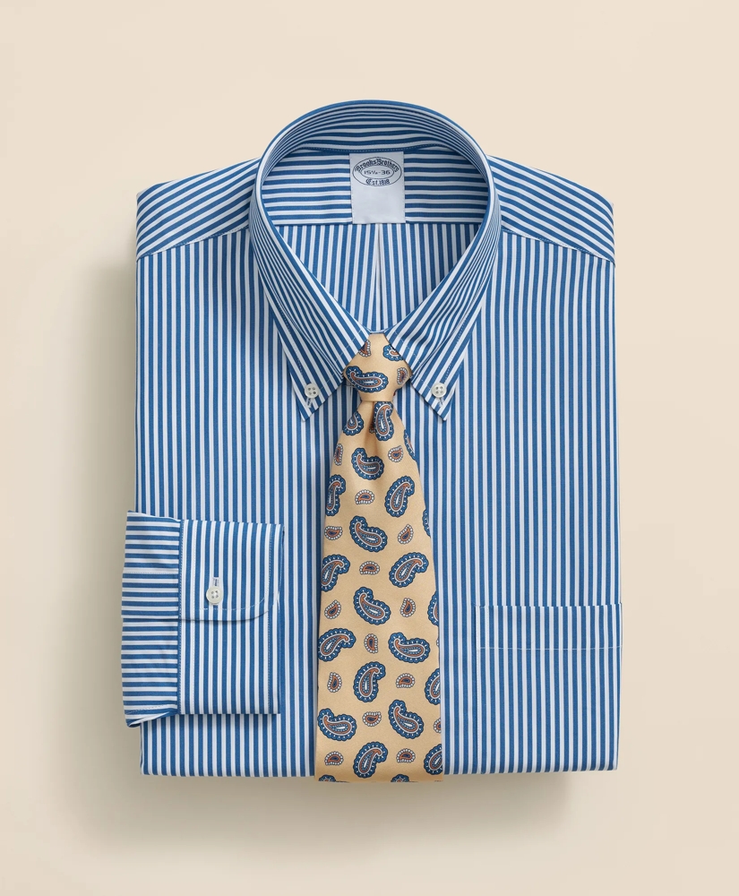 Pure Supima&reg; Cotton Regular-Finish Polo Button Down Collar, Candy Stripe Dress Shirt, image 1