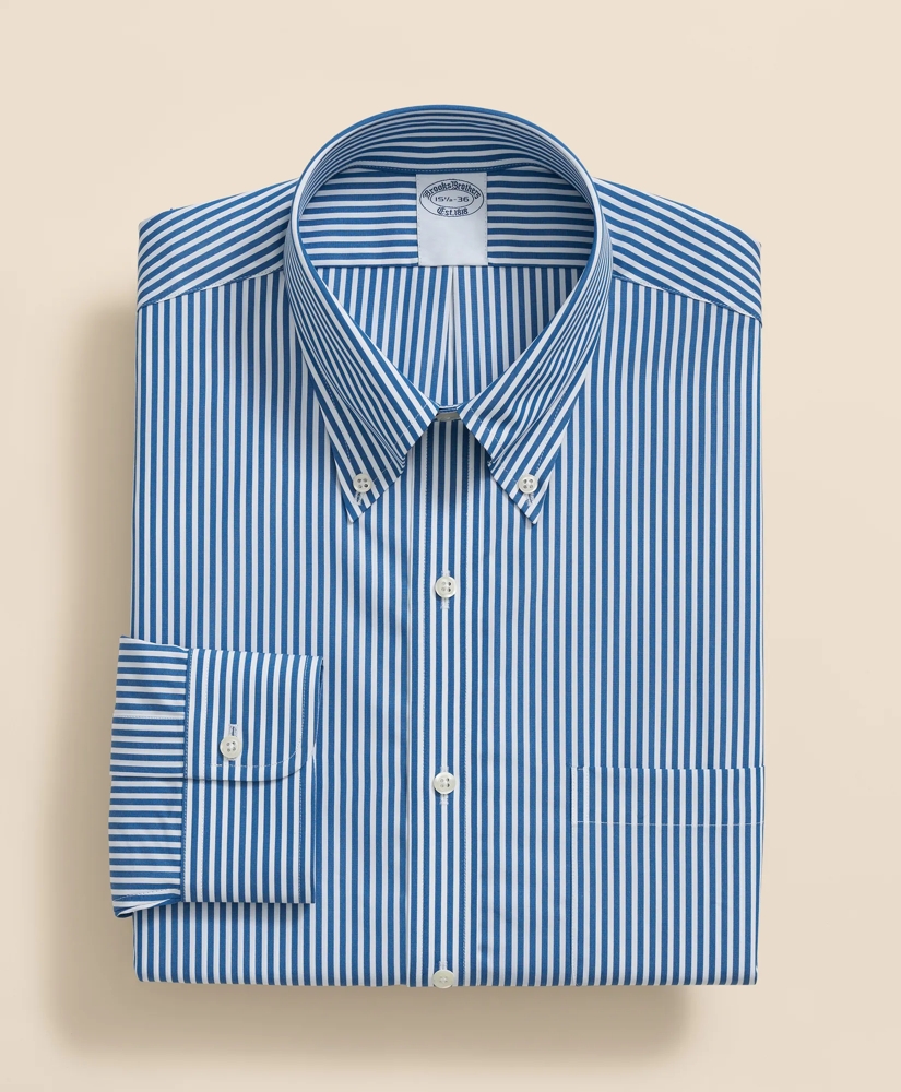 Pure Supima&reg; Cotton Regular-Finish Polo Button Down Collar, Candy Stripe Dress Shirt, image 2