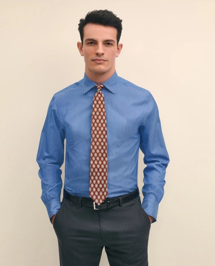 Brooks Brothers x Thomas Mason® Cotton Poplin Ainsley Collar, Striped Dress Shirt, image 1