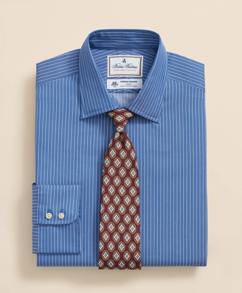 Brooks Brothers x Thomas Mason® Cotton Poplin Ainsley Collar, Striped Dress Shirt, image 4