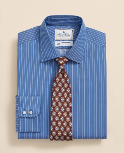 Brooks Brothers x Thomas Mason® Cotton Poplin Ainsley Collar, Striped Dress Shirt, image 4