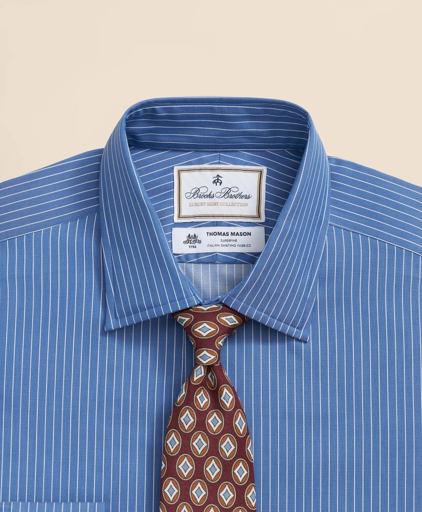 Brooks Brothers x Thomas Mason® Cotton Poplin Ainsley Collar, Striped Dress Shirt, image 5