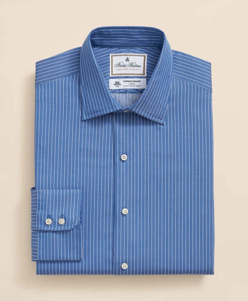 Brooks Brothers x Thomas Mason® Cotton Poplin Ainsley Collar, Striped Dress Shirt, image 6