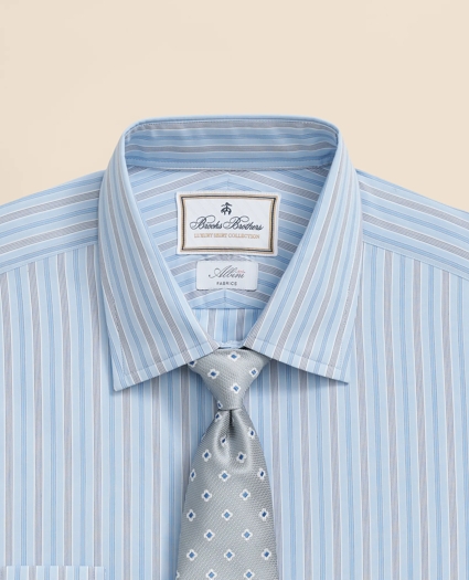 Brooks Brothers x Thomas Mason® Cotton Poplin Ainsley Collar, Multi Stripe Dress Shirt, image 2