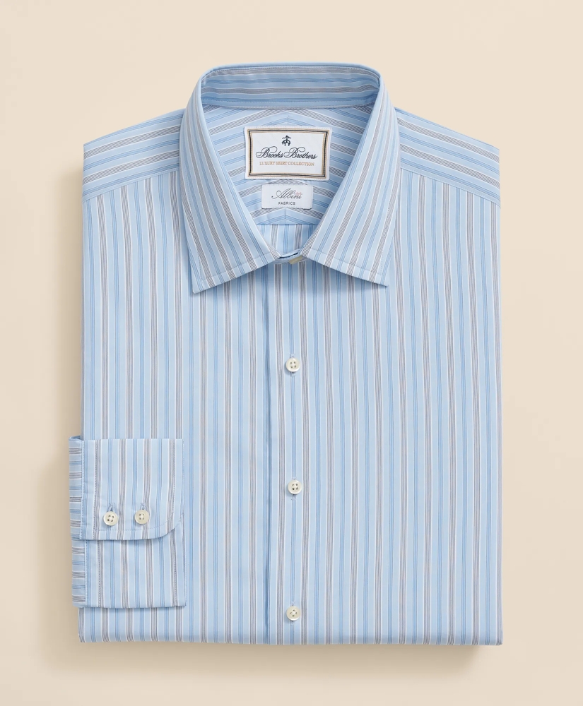 Brooks Brothers x Thomas Mason® Cotton Poplin Ainsley Collar, Multi Stripe Dress Shirt, image 3