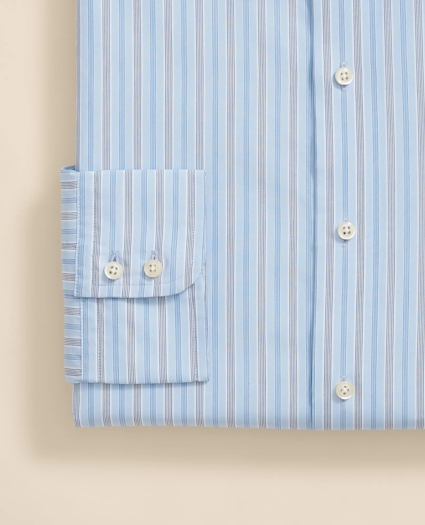Brooks Brothers x Thomas Mason® Cotton Poplin Ainsley Collar, Multi Stripe Dress Shirt, image 4