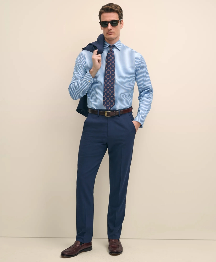 Egyptian Cotton Broadcloth Ainsley Collar, Ground Stripe Dress Shirt, image 2