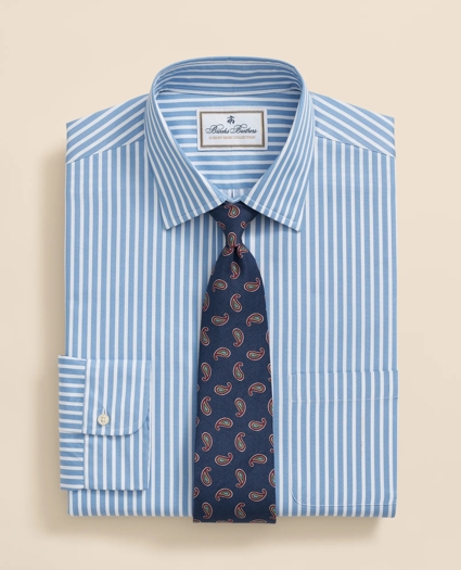 Egyptian Cotton Broadcloth Ainsley Collar, Ground Stripe Dress Shirt, image 4