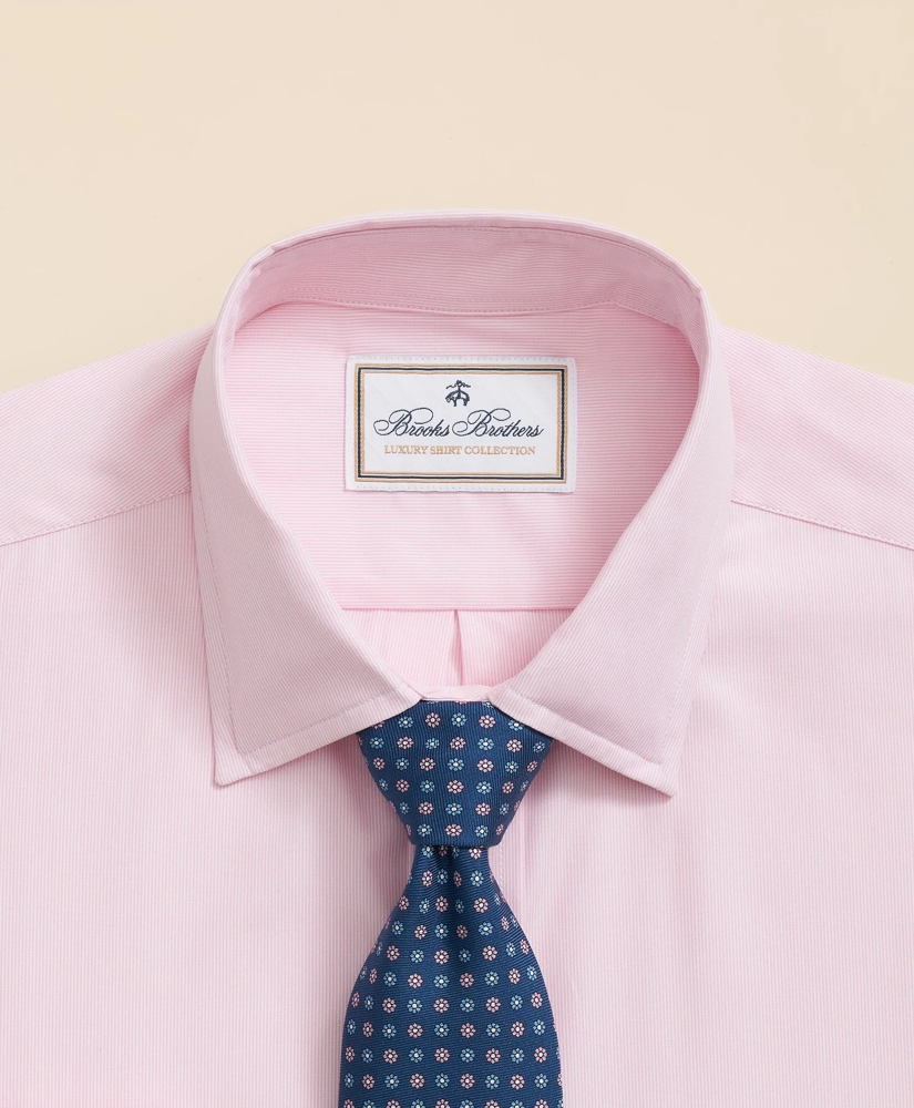 Egyptian Cotton Twill Ainsley Collar, Hairline Stripe Dress Shirt, image 2