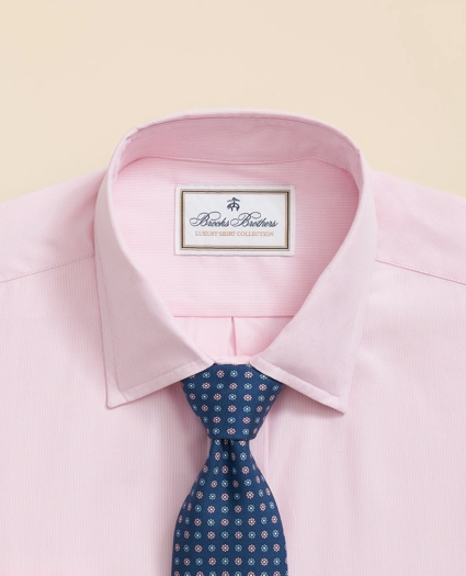 Egyptian Cotton Twill Ainsley Collar, Hairline Stripe Dress Shirt, image 2