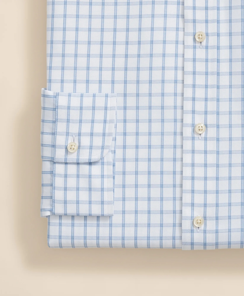 Egyptian Cotton Broadcloth Ainsley Collar, Windowpane Dress Shirt, image 4