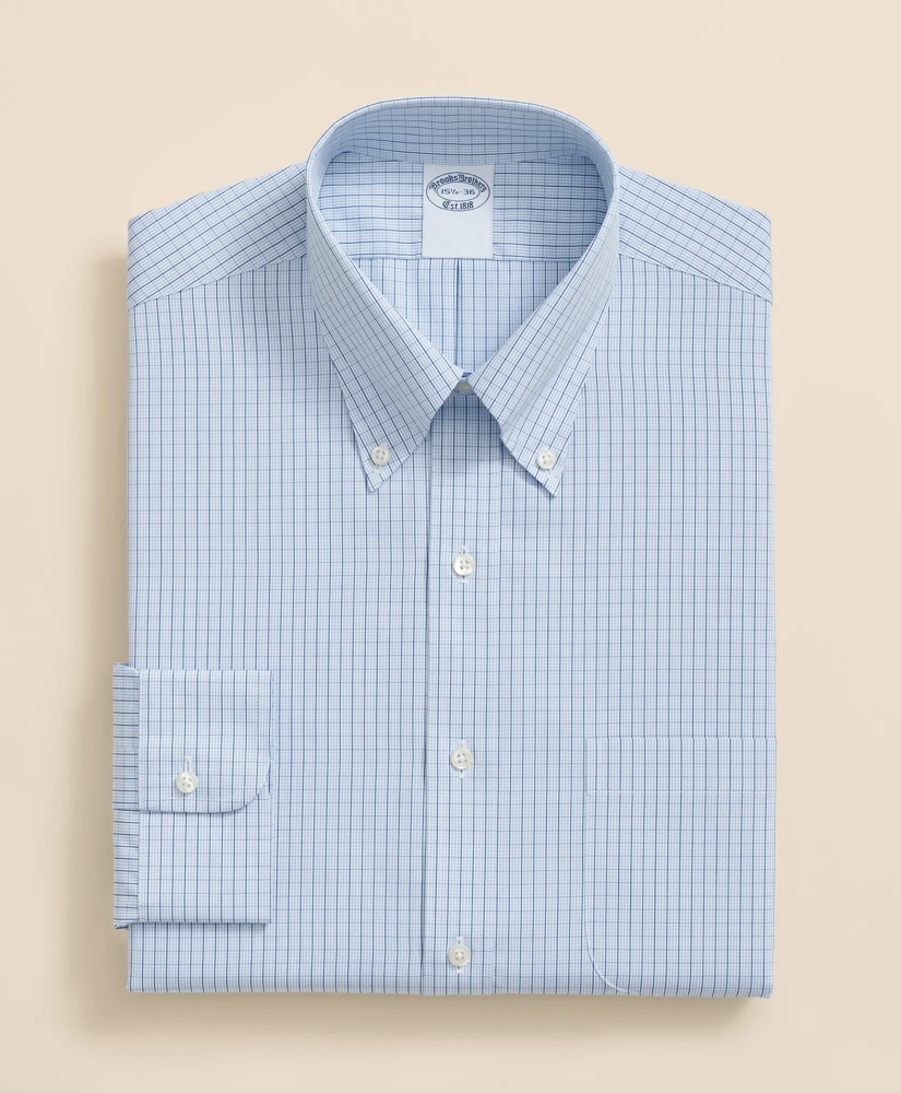 Pure Supima® Cotton Regular-Finish, Polo Button-Down Collar Grid Check Dress Shirt, image 3
