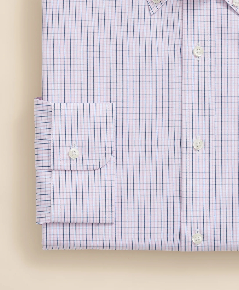 Pure Supima® Cotton Regular-Finish, Polo Button-Down Collar Grid Check Dress Shirt, image 4