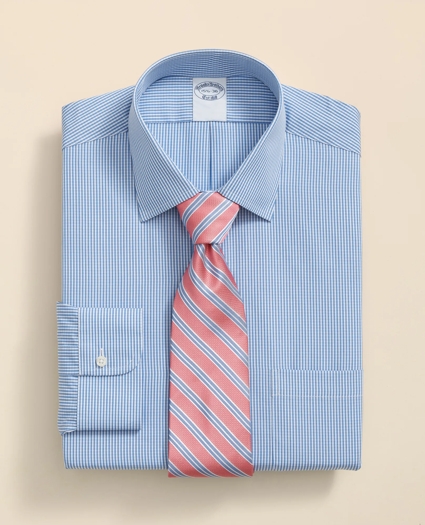 Pure Supima&reg; Cotton Regular-Finish, Ainsley Collar Micro Check Dress Shirt, image 1