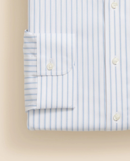 Stretch Supima® Cotton Non-Iron Pinpoint Oxford Polo Button Down Collar, Outline Stripe Dress Shirt, image 4