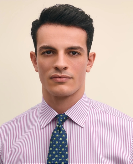 Pure Supima® Cotton Regular-Finish, Ainsley Collar Striped Dress Shirt, image 3
