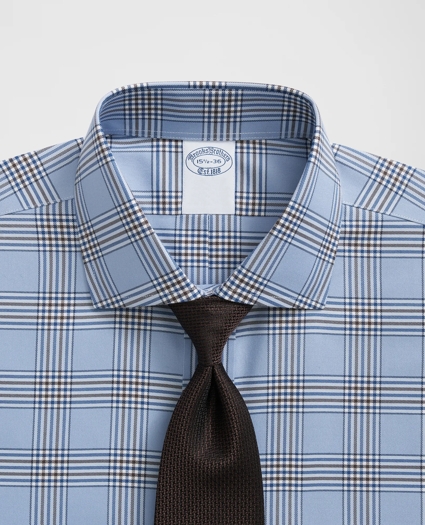 Stretch Supima® Cotton Non-Iron English Spread Collar, Bold Plaid Dress Shirt, image 2