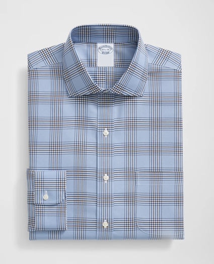 Stretch Supima® Cotton Non-Iron English Spread Collar, Bold Plaid Dress Shirt, image 3