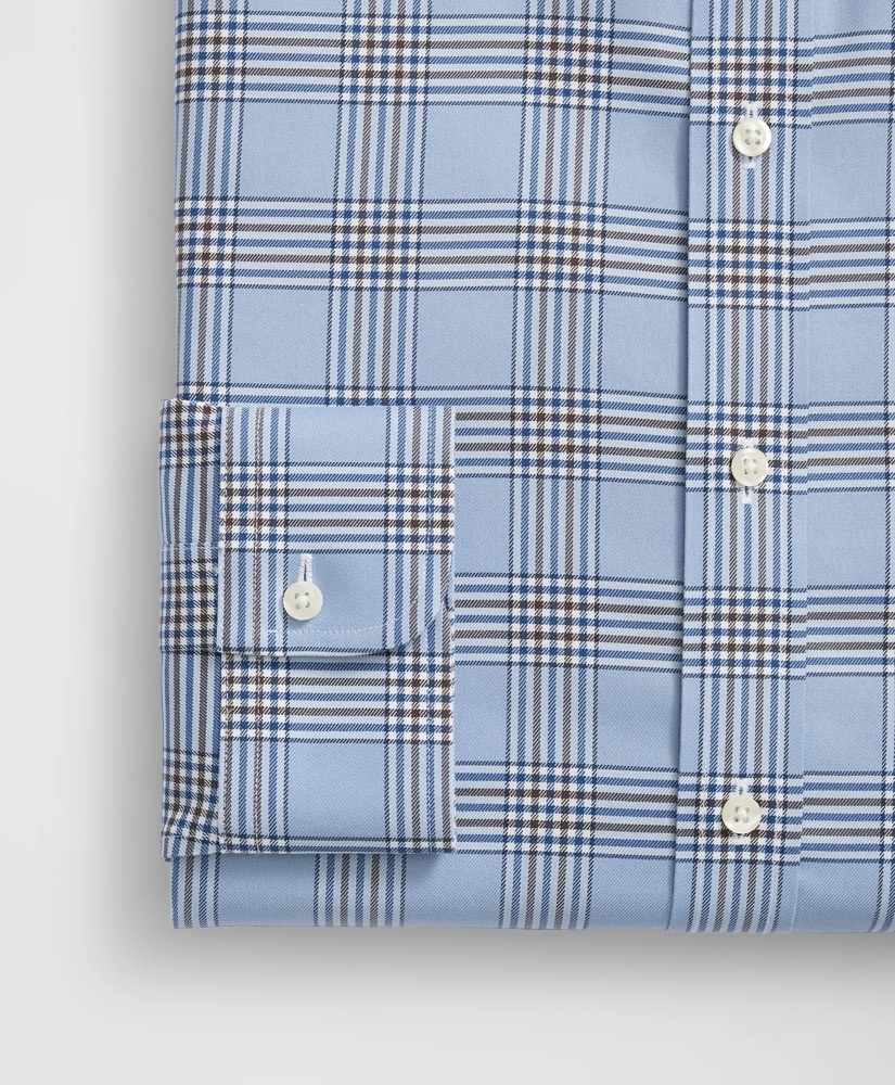 Stretch Supima® Cotton Non-Iron English Spread Collar, Bold Plaid Dress Shirt, image 4