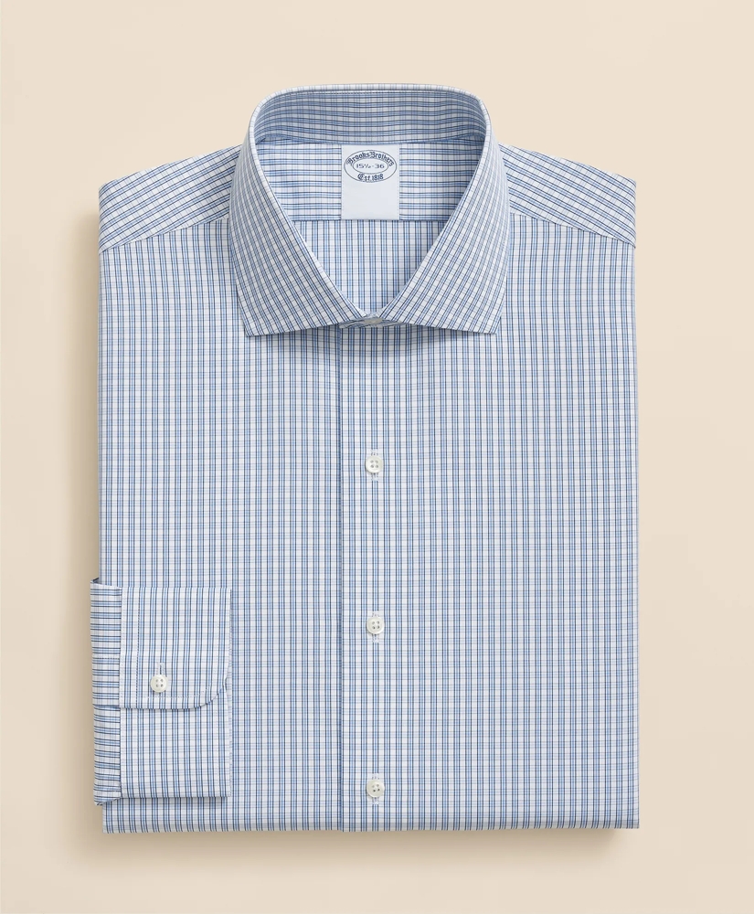 Pure Supima® Cotton Regular-Finish English Spread Collar, Micro Check Dress Shirt, image 3