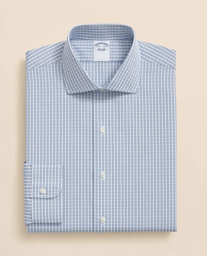 Pure Supima® Cotton Regular-Finish English Spread Collar, Micro Check Dress Shirt, image 3