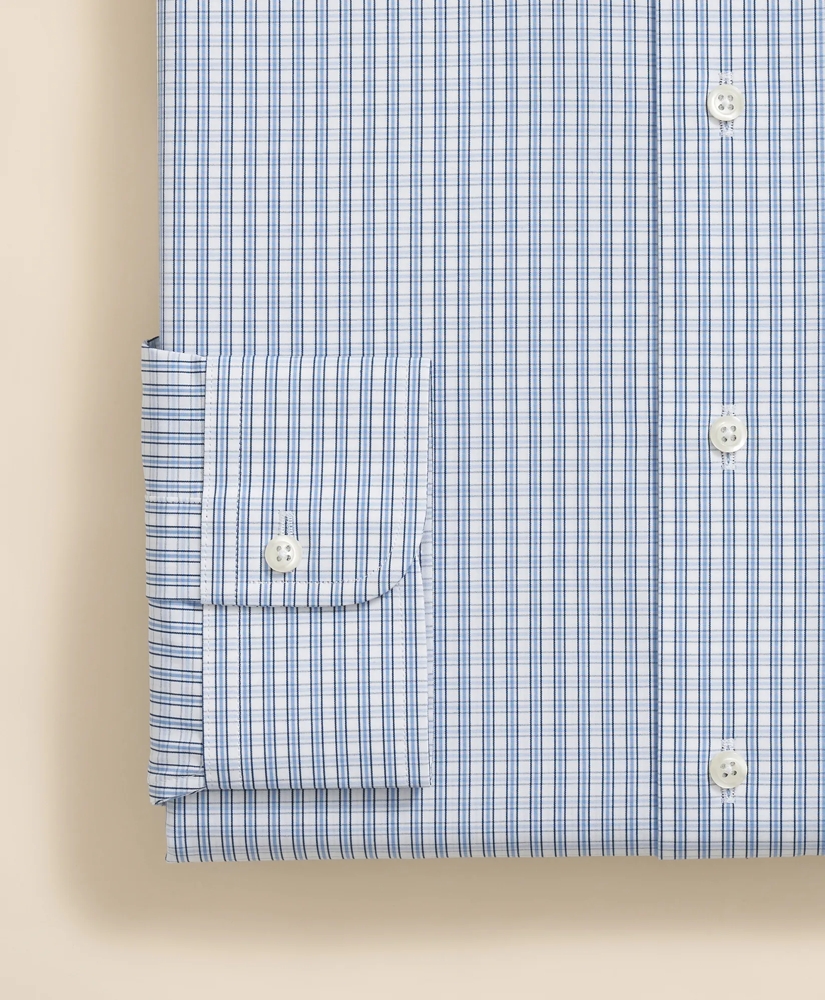 Pure Supima® Cotton Regular-Finish English Spread Collar, Micro Check Dress Shirt, image 4