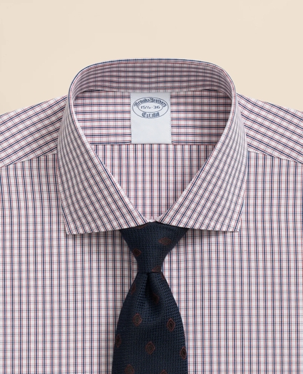 Pure Supima® Cotton Regular-Finish English Spread Collar, Micro Check Dress Shirt, image 2
