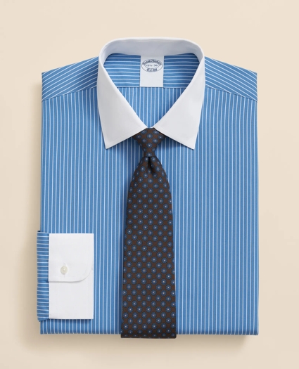 Pure Supima® Cotton Regular-Finish Ainsley Collar, Ground Stripe Dress Shirt, image 1