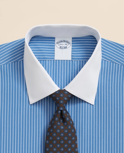 Pure Supima® Cotton Regular-Finish Ainsley Collar, Ground Stripe Dress Shirt, image 2