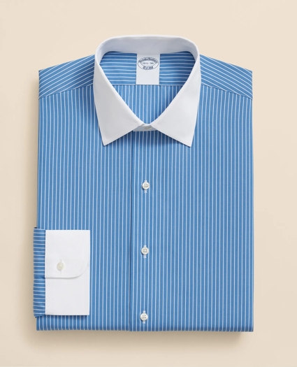 Pure Supima® Cotton Regular-Finish Ainsley Collar, Ground Stripe Dress Shirt, image 3