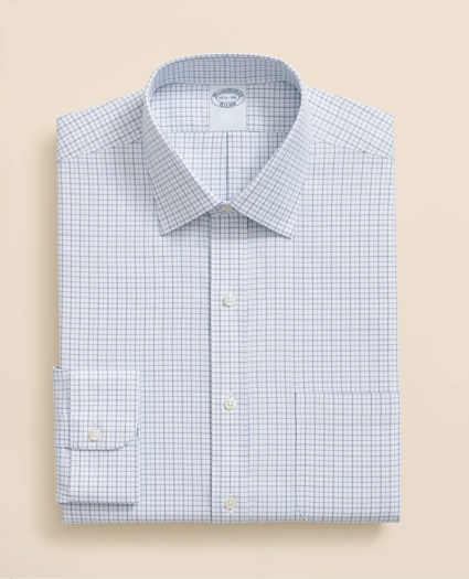 Brooks Brothers Explorer Collection Non-Iron Twill Ainsley Collar Windowpane, Dress Shirt, image 3