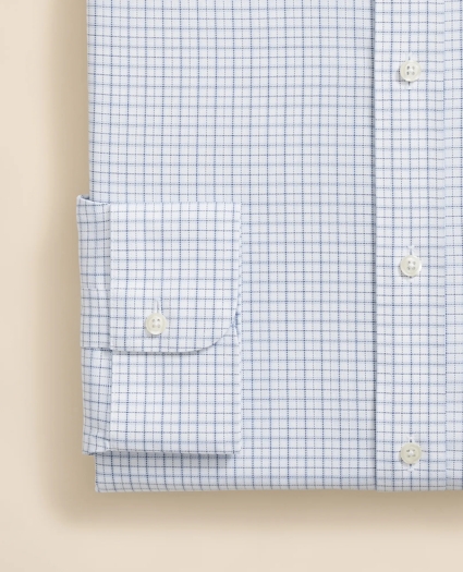 Brooks Brothers Explorer Collection Non-Iron Twill Ainsley Collar Windowpane, Dress Shirt, image 4