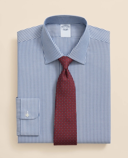 Brooks Brothers Explorer Collection Non-Iron Twill Ainley Collar Ground Stripe, Dress Shirt, image 1