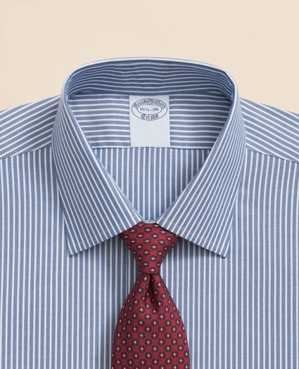 Brooks Brothers Explorer Collection Non-Iron Twill Ainley Collar Ground Stripe, Dress Shirt, image 2