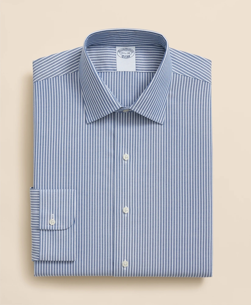 Brooks Brothers Explorer Collection Non-Iron Twill Ainley Collar Ground Stripe, Dress Shirt, image 3
