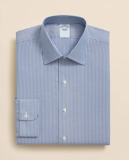 Brooks Brothers Explorer Collection Non-Iron Twill Ainley Collar Ground Stripe, Dress Shirt, image 3