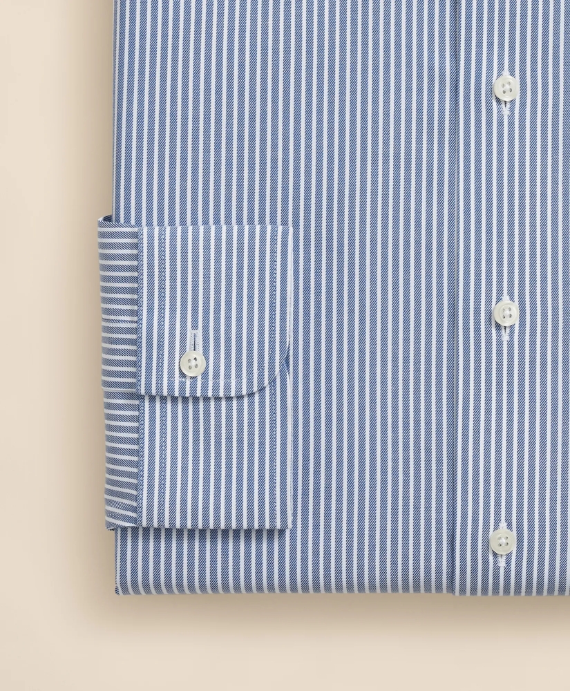 Brooks Brothers Explorer Collection Non-Iron Twill Ainley Collar Ground Stripe, Dress Shirt, image 4