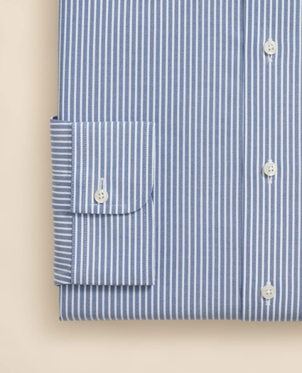 Brooks Brothers Explorer Collection Non-Iron Twill Ainley Collar Ground Stripe, Dress Shirt, image 4