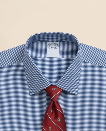 Brooks Brothers Explorer Collection Non-Iron Twill Ainsley Collar Gingham, Dress Shirt, image 2