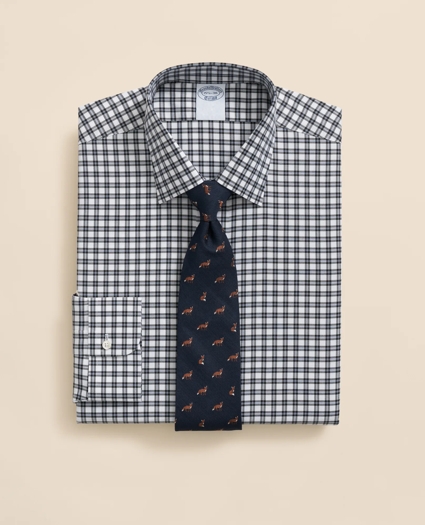 Brooks Brothers Explorer Collection Non-Iron Twill Ainley Collar Check, Dress Shirt, image 1