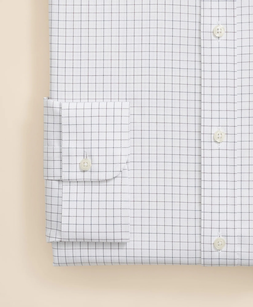 Stretch Supima® Cotton Non-Iron Pinpoint Oxford Ainsley Collar, Windowpane Dress Shirt, image 4