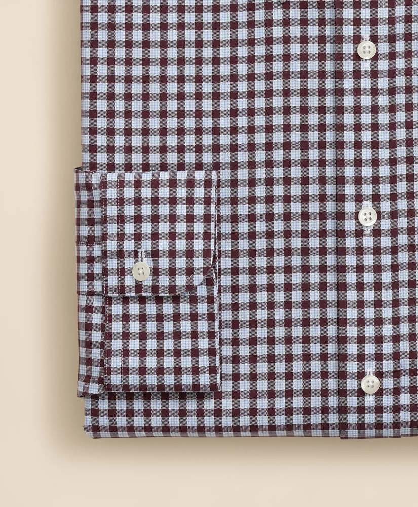 Stretch Supima® Cotton Non-Iron Pinpoint Oxford Polo Button Down Collar, Check Dress Shirt, image 4