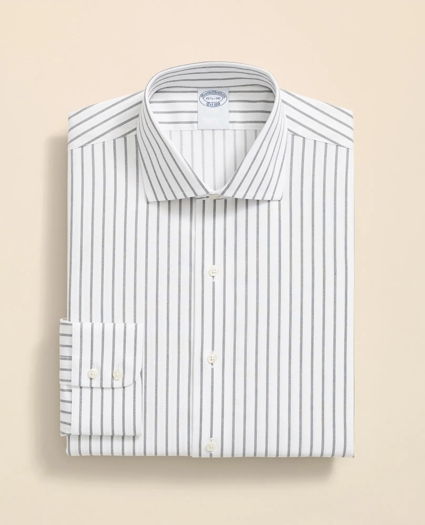 Stretch Supima® Cotton Non-Iron Twill English Spread Collar, Bold Stripe Dress Shirt, image 3