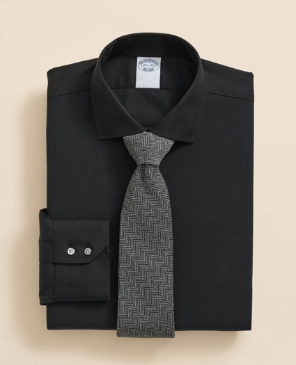 Stretch Supima® Cotton Non-Iron English Spread Collar, Herringbone Dress Shirt, image 1