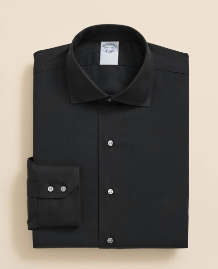 Stretch Supima® Cotton Non-Iron English Spread Collar, Herringbone Dress Shirt, image 3