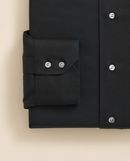 Stretch Supima® Cotton Non-Iron English Spread Collar, Herringbone Dress Shirt, image 4