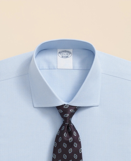 Stretch Supima® Cotton Non-Iron English Spread Collar, Herringbone Dress Shirt, image 2